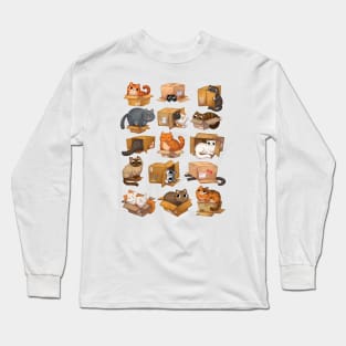 Cat in Boxes Long Sleeve T-Shirt